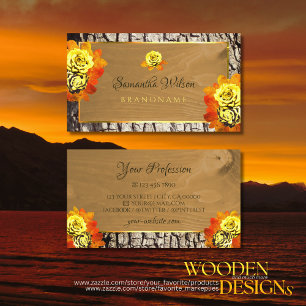 Rozen Natuurlijke houten Graan Rustige boomschors Visitekaartje