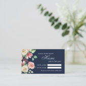 Rozen Navy Blue Hoeveel Kisses-gamekaart Plaatskaartje (Staand voorkant)