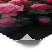 Rozen omhelzen, een middeleeuwse kerk poster (Hoek)