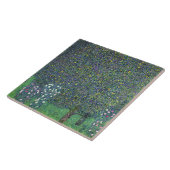 Rozen onder de bomen, c.1905 tegeltje (Zijkant)