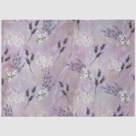 Rozen ondergrondse druppeltjes met lavendel tissuepapier