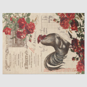 Rozen ontkoppeling Ephemera Tissu Tissuepapier