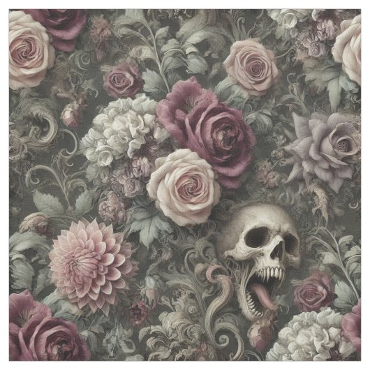 Rozen oogsten – Gothic Statement Tegel Stof (Swatch)