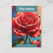 Rozen Oorbellen Sieraden Display Kaart Visitekaartje (Voorkant)