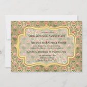 Rozen op antiek Jubileum Kaart (Voorkant)