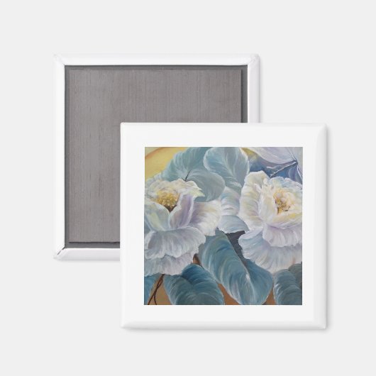 Rozen op blauw magneet (Voorkant / Achterkant)