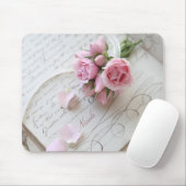 rozen op de 18e eeuwse pagina mousepad muismat (Met muis)