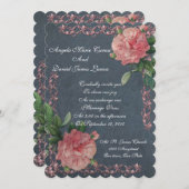 rozen op de bruiloft van het bord kaart (Voorkant / Achterkant)