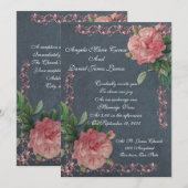  rozen op de bruiloft van het bord kaart (Voorkant / Achterkant)