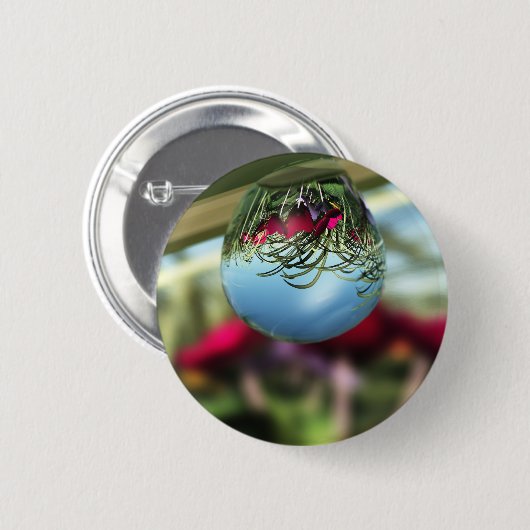 Rozen op de Button Raindrops (Voorkant /achterkant)