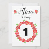 Rozen op de eerste verjaardag van de griekse uitno kaart (Achterkant)