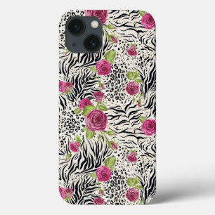 Rozen op dierpatronen Case-Mate iPhone case