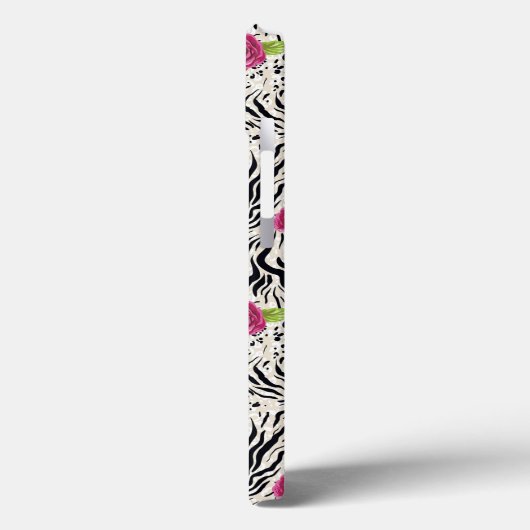 Rozen op dierpatronen Case-Mate iPhone case (Achterkant / Links)