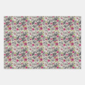 Rozen op dierpatronen inpakpapier vel (Voorkant)