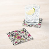 Rozen op dierpatronen kartonnen onderzetters (Insitu)