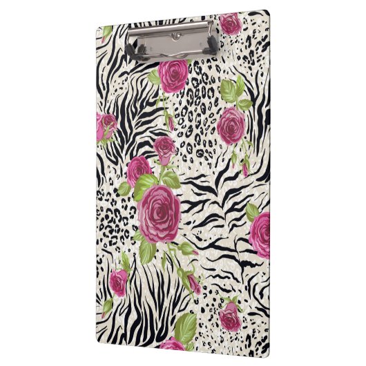 Rozen op dierpatronen klembord (Links)