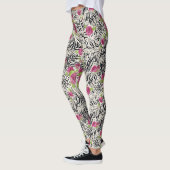 Rozen op dierpatronen leggings (Links)