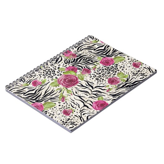 Rozen op dierpatronen notitieboek (Linkerzijde)