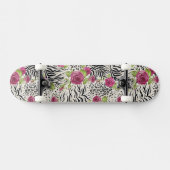 Rozen op dierpatronen persoonlijk skateboard (Horizontaal)
