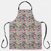 Rozen op dierpatronen schort (Voorkant)