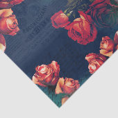 Rozen op donkere ephemera-weefselpapier Tissuepapier (Detail)