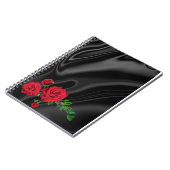 rozen op een zwarte doek notitieboek (Linkerzijde)