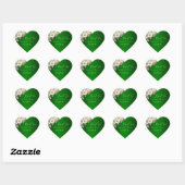  Rozen op Emerald Boho bruiloft Hart Sticker (Vel)