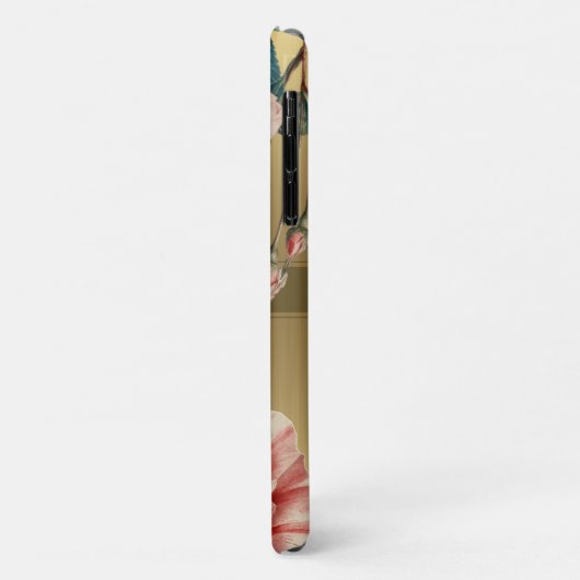 Rozen op goud met naam monogram Case-Mate iPhone Case (Achterkant/links)