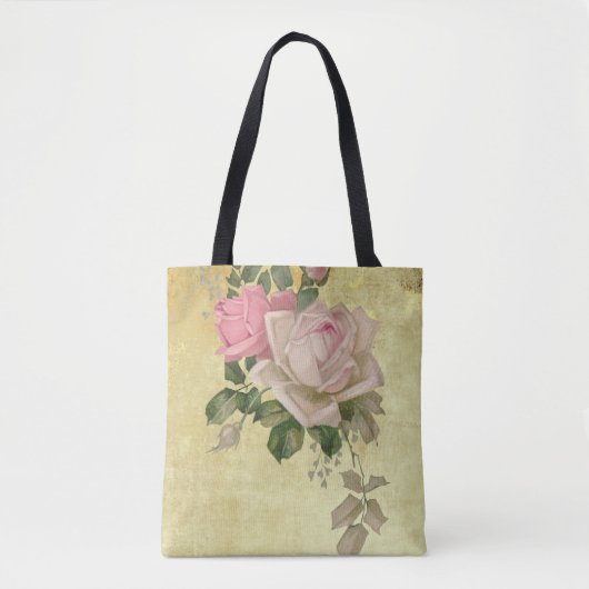 Rozen op goud Tote Bag (Voorkant)