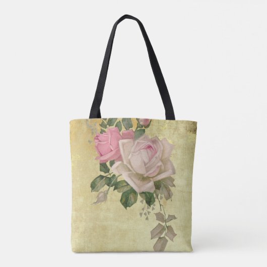 Rozen op goud Tote Bag (Achterkant)