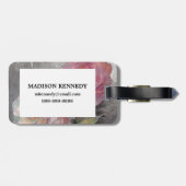 Rozen op grijs bagagelabel (Achterkant horizontaal)