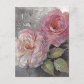 Rozen op grijs briefkaart (Voorkant)