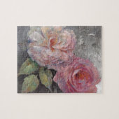 Rozen op grijs legpuzzel (Horizontaal)