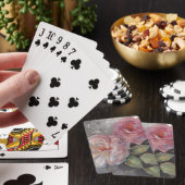 Rozen op grijs pokerkaarten (Insitu)