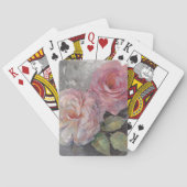 Rozen op grijs pokerkaarten (Achterkant)