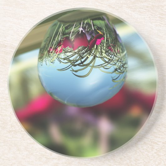 Rozen op het Onderzetter Raindrops (Voorkant)