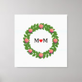 Rozen op Laurel Wreath Canvas Afdruk (Voorkant)