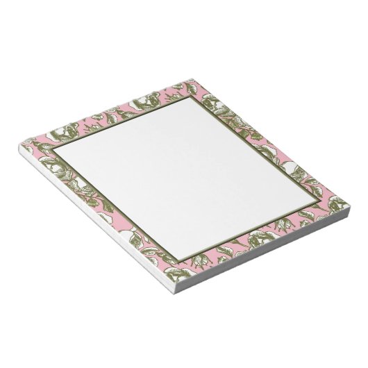  Rozen op lichtroze Notitieblok (Schuin)