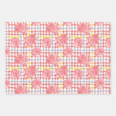 Rozen op patroonpatroon inpakpapier vel (Voorkant)
