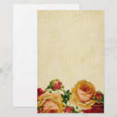 Rozen op perkament Briefpapier (Voorkant / Achterkant)