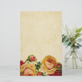 Rozen op perkament Briefpapier (Staand voorkant)