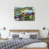 Rozen op Raindrops Canvas Print (Insitu (Slaapkamer))