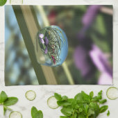 Rozen op Raindrops Kitchen Towel Theedoek (Gevouwen)
