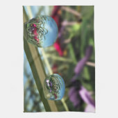 Rozen op Raindrops Kitchen Towel Theedoek (Verticaal)