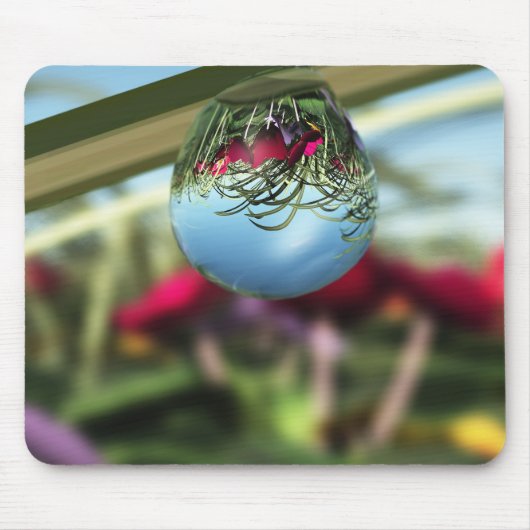 Rozen op Raindrops Mousepad Muismat (Voorkant)