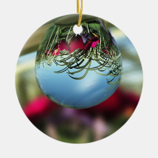 Rozen op Raindrops Ornament (Voorkant)