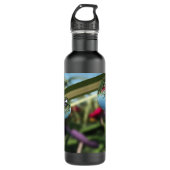 Rozen op regendruppels waterfles (Voorkant)