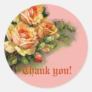 Rozen op roze achtergrond Stickers