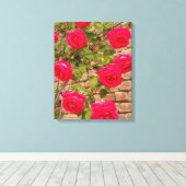 rozen op Verretched Canvas Afdrukken (Insitu (Houten vloer))