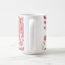 Rozen op witte en bloemen en klassieke streep